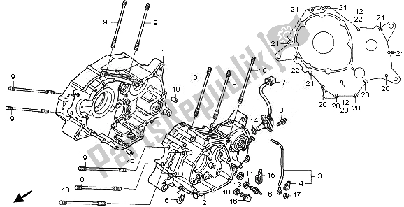 Alle onderdelen voor de Carter van de Honda VT 125C 2008