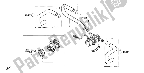 All parts for the Air Injection Valve of the Honda GL 1800A 2006