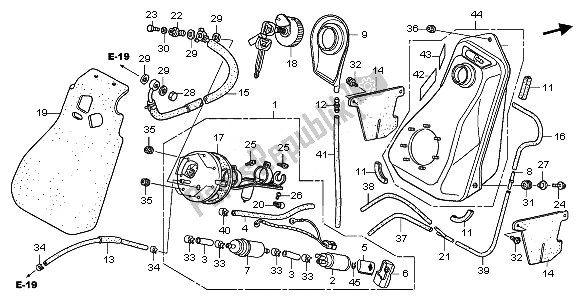 Todas las partes para Depósito De Combustible de Honda FJS 400D 2010