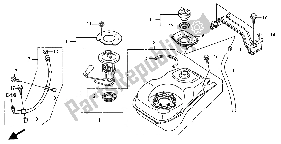 Toutes les pièces pour le Réservoir D'essence du Honda SH 300 AR 2008