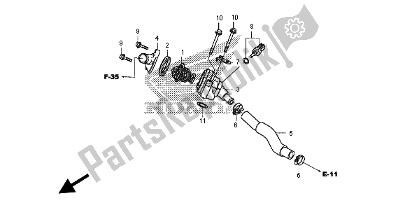 All parts for the Thermostat of the Honda NC 700 SD 2012