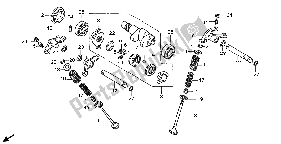 Todas las partes para árbol De Levas Y Válvula de Honda XR 650R 2006