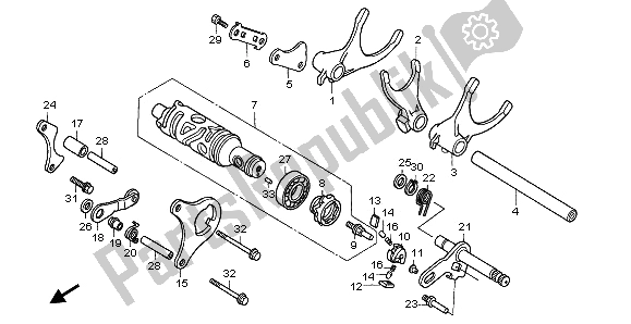 Todas las partes para Tambor De Cambio De Marchas de Honda CBR 1000F 1997