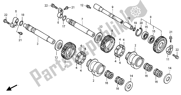 All parts for the Balancer of the Honda CBR 1100 XX 2001