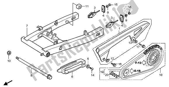 Todas las partes para Basculante de Honda CBR 125 RW 2008