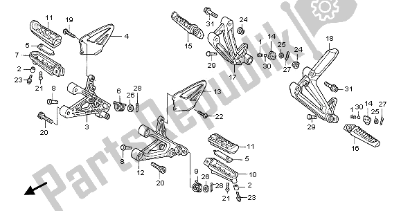 Wszystkie części do Krok Honda CBR 600F 2005