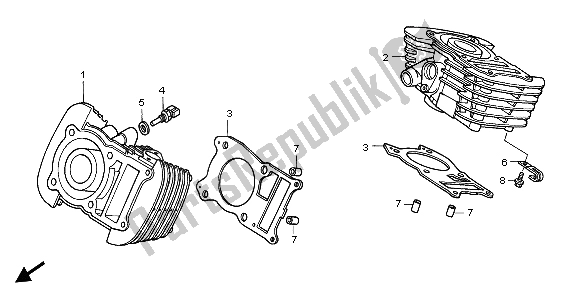 Todas las partes para Cilindro de Honda VT 125C 1999