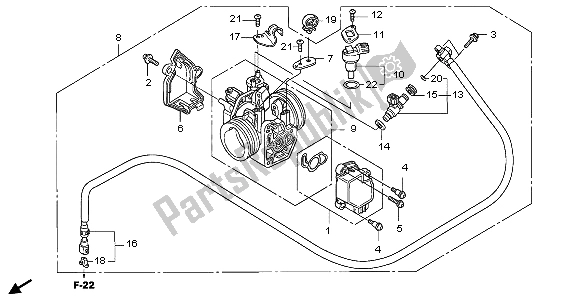 Tutte le parti per il Corpo Farfallato del Honda TRX 680 FA 2007