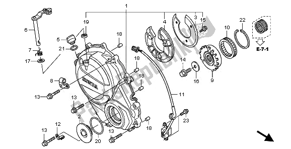 All parts for the Clutch Cover of the Honda CBF 600 NA 2008