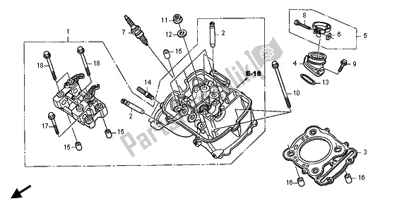 All parts for the Front Cylinder Head of the Honda XL 700 VA Transalp 2011