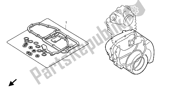 All parts for the Eop-2 Gasket Kit B of the Honda TRX 400 FW Fourtrax Foreman 2001