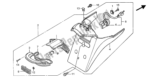 Todas las partes para Luz De La Cola de Honda XL 125V 2001