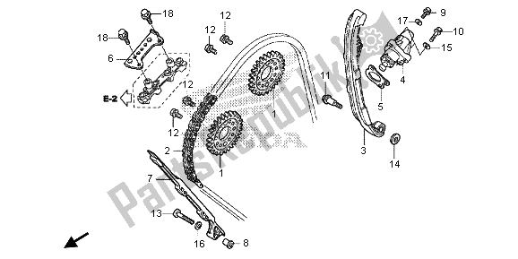 All parts for the Cam Chain & Tensioner of the Honda CB 1000R 2013