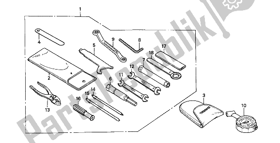 Wszystkie części do Przybory Honda CBR 600F 1990