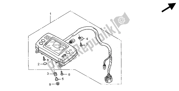 All parts for the Meter of the Honda TRX 680 FA Fourtrax Rincon 2010