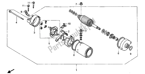 All parts for the Starting Motor of the Honda CBR 900 RR 1993