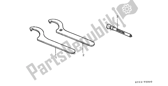 Tutte le parti per il Chiave Fop-2 del Honda XR 250R 1996