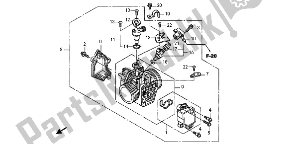 Toutes les pièces pour le Corps De Papillon du Honda TRX 420 FE Fourtrax Rancher 4X4 ES 2011