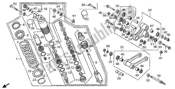 All parts for the Rear Cushion of the Honda CRF 450R 2006