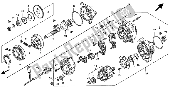 Tutte le parti per il Generatore del Honda ST 1100 2001
