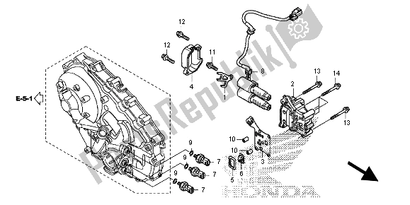 All parts for the Linear Solenoid of the Honda NC 700 SD 2012