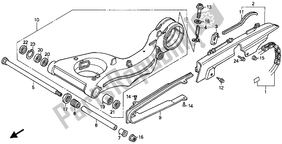 Tutte le parti per il Forcellone E Catena del Honda VFR 400R3 1991