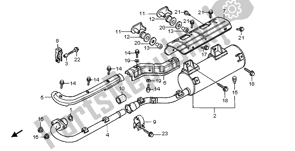 Todas las partes para Silenciador De Escape de Honda TRX 450 FE Fourtrax Foreman ES 2004