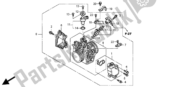 All parts for the Throttle Body of the Honda TRX 500 FE Foretrax Foreman ES 2012