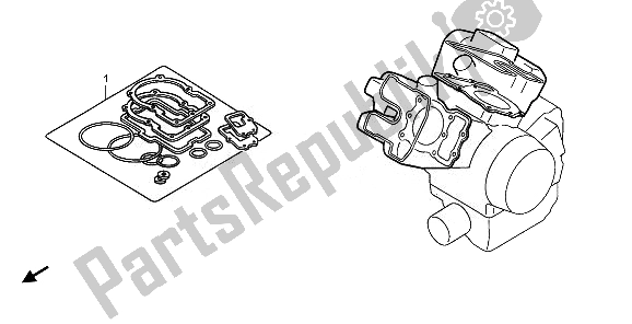 Alle onderdelen voor de Eop-1 Pakkingset A van de Honda VT 125C 2008