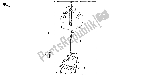 Tutte le parti per il Kit Parti Opzionali Carburatore Eop-1-1 del Honda CR 250R 1988