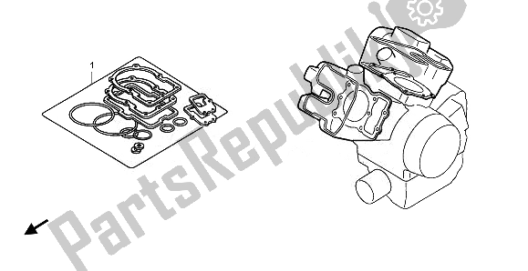 All parts for the Eop-1 Gasket Kit A of the Honda NT 700 VA 2008