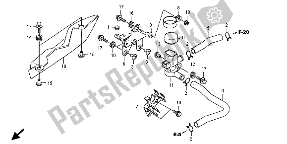 Todas las partes para Válvula De Inyección De Aire de Honda SH 300R 2012