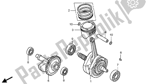 All parts for the Crankshaft of the Honda TRX 300 EX Sportrax 2007