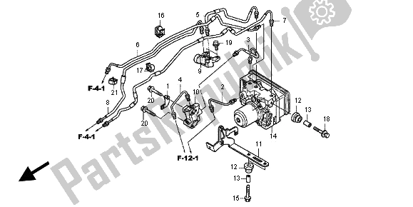 All parts for the Abs Modulator of the Honda CBR 600 FA 2012