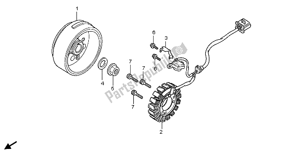 Tutte le parti per il Generatore del Honda CBR 125 RW 2006