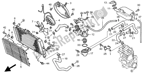 Todas las partes para Radiador de Honda CB 500 1998