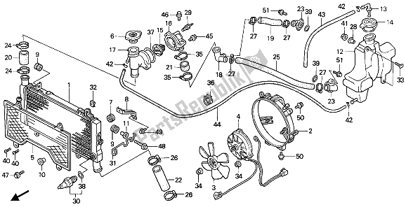 Todas las partes para Radiador de Honda CBR 1000F 1992