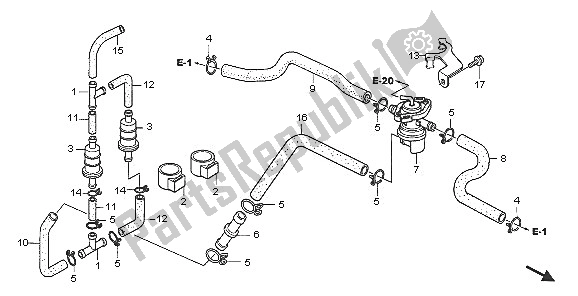 Tutte le parti per il Valvola Di Controllo Iniezione Aria del Honda VT 750C 2005