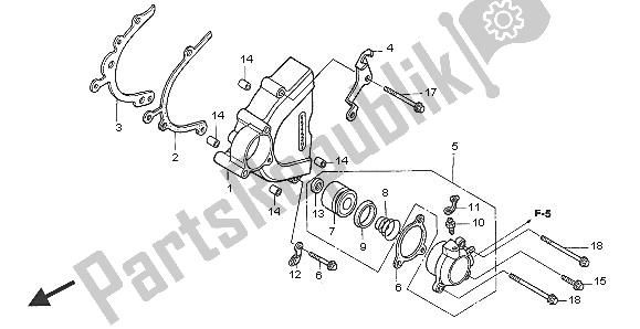 Tutte le parti per il Coperchio Carter Sinistro del Honda VTR 1000 SP 2005