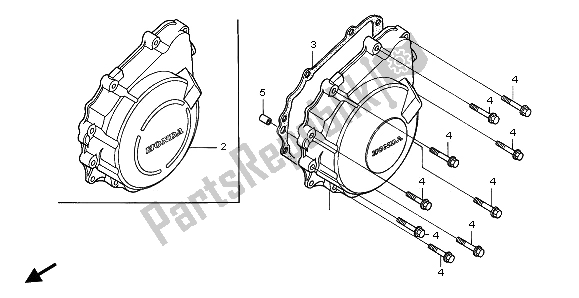 All parts for the Generator Cover of the Honda CBR 900 RR 1997