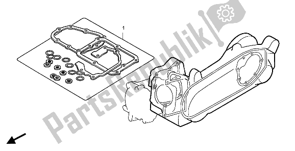 All parts for the Eop-2 Gasket Kit B of the Honda PES 150 2007