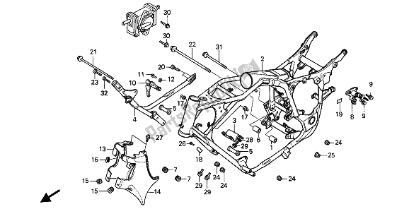 Tutte le parti per il Corpo Del Telaio del Honda VT 1100C 1994