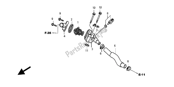 Tutte le parti per il Termostato del Honda NC 700X 2012