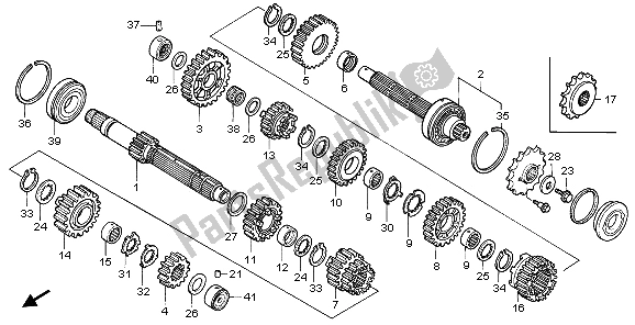 All parts for the Transmission of the Honda CBR 1000F 1999