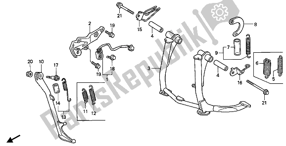 All parts for the Stand of the Honda CBR 1000F 1993