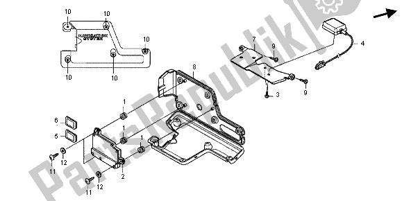 All parts for the Navigation Unit of the Honda GL 1800 2013