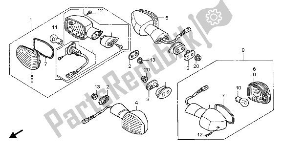 Tutte le parti per il Winker del Honda CBR 600 RR 2003