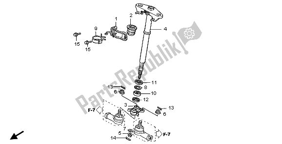Todas las partes para Eje De Dirección de Honda TRX 680 FA Fourtrax Rincon 2009