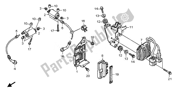 All parts for the Ignition Coil of the Honda XL 700 VA Transalp 2010