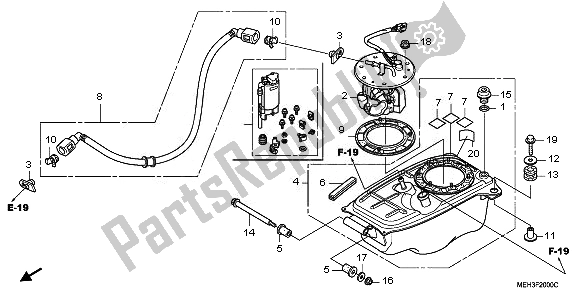 Todas las partes para Bomba De Combustible de Honda NSA 700A 2008